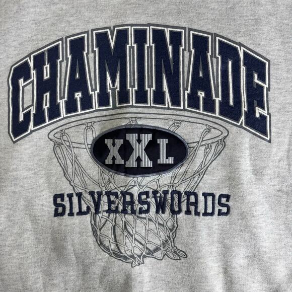 VTG 90s JanSport Chaminade XXL Silverswords Hoodie Basketball Large Sweatshirt - Picture 2 of 9
